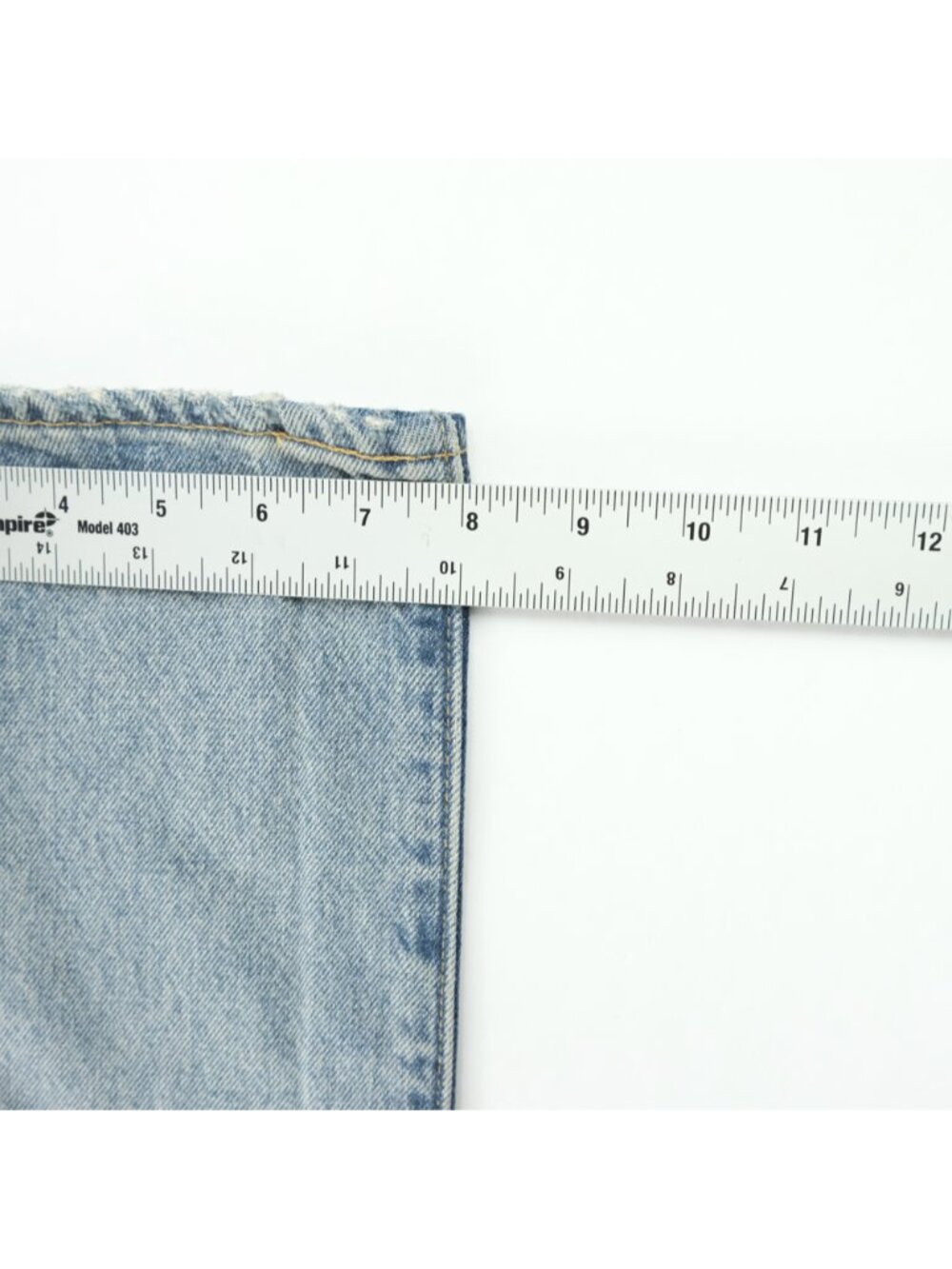 Levi’s Premium 501 Distressed Straight Leg Selvedge Jeans ‘Blue’ sz mens W32xL32 - Picture 9 of 10
